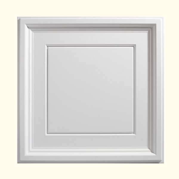Genesis Icon Coffer 2 Ft X 2 Ft Pvc Drop In Ceiling Tile In White Reviews Wayfair