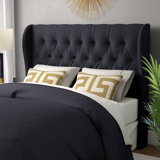 Ansley Upholstered Wingback Headboard by Willa Arlo Interiors