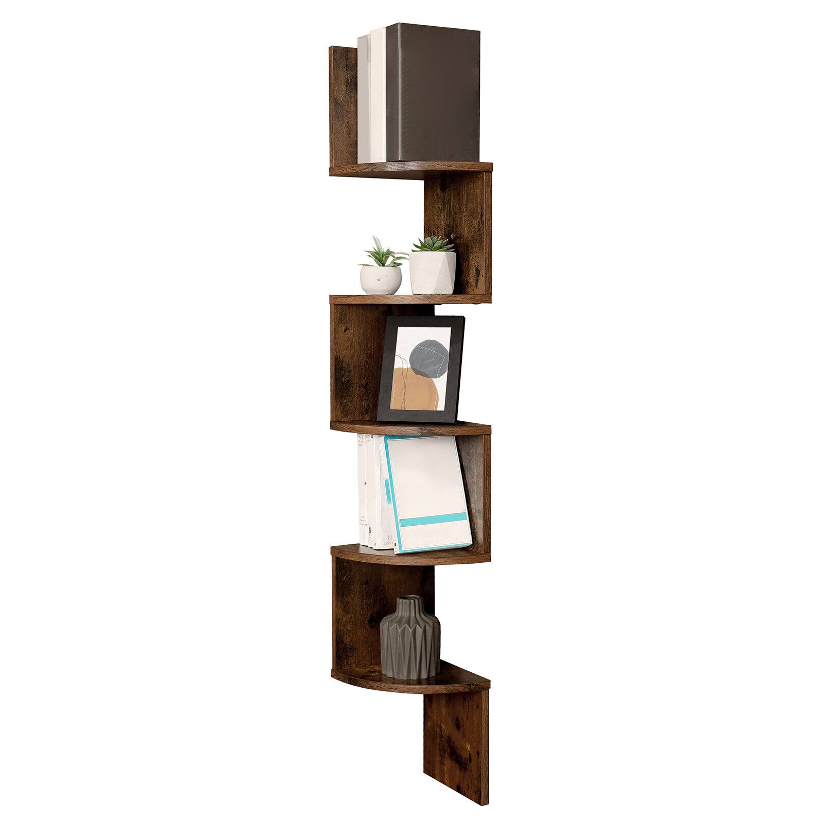 17 Stories Lundquist Corner Bookcase Reviews Wayfair