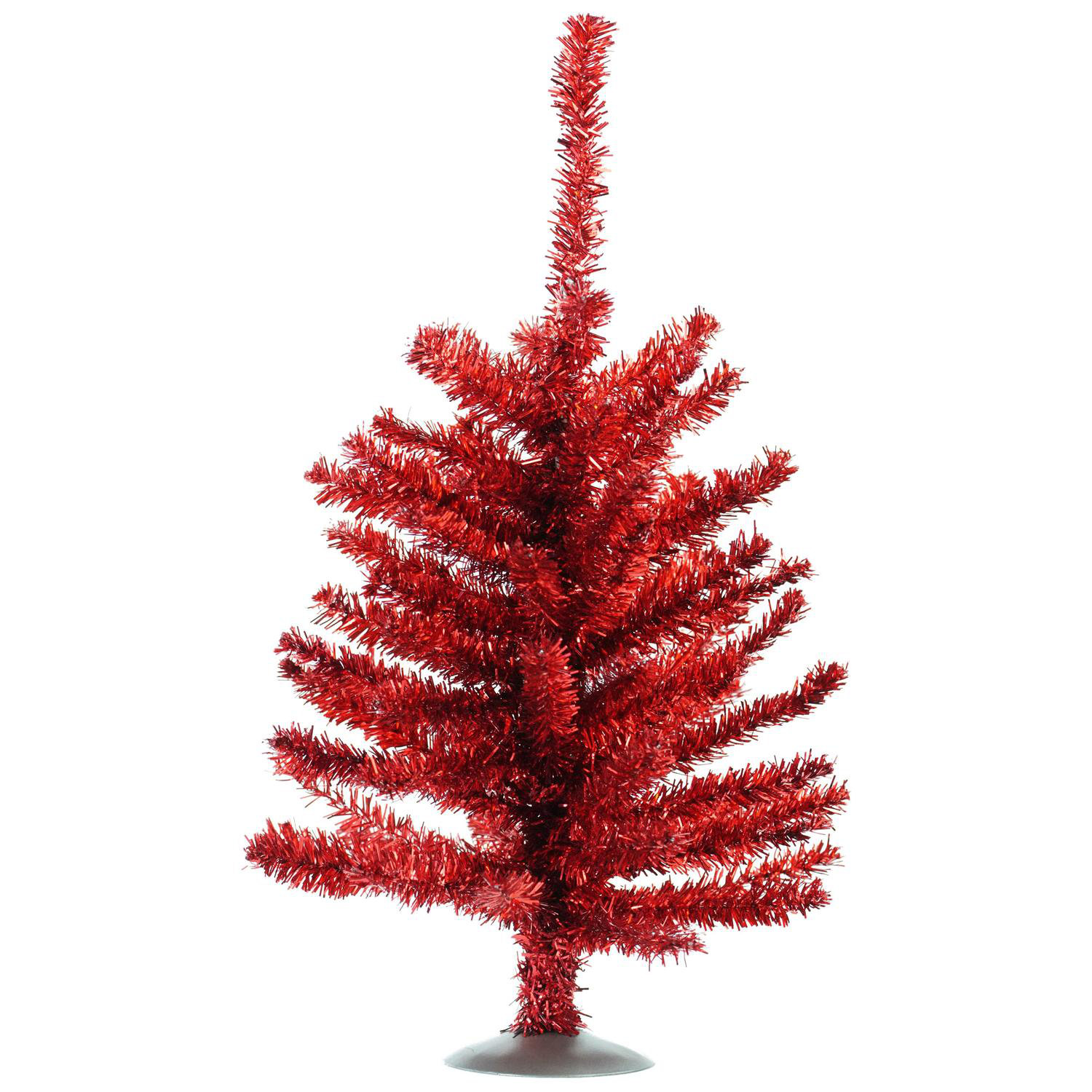 The Holiday Aisle Retro Sparkling 12 Red Tinsel Artificial The Holiday Aisle Retro Sparkling 12 Red Tinsel Artificial Christmas Tree With Stand Wayfair