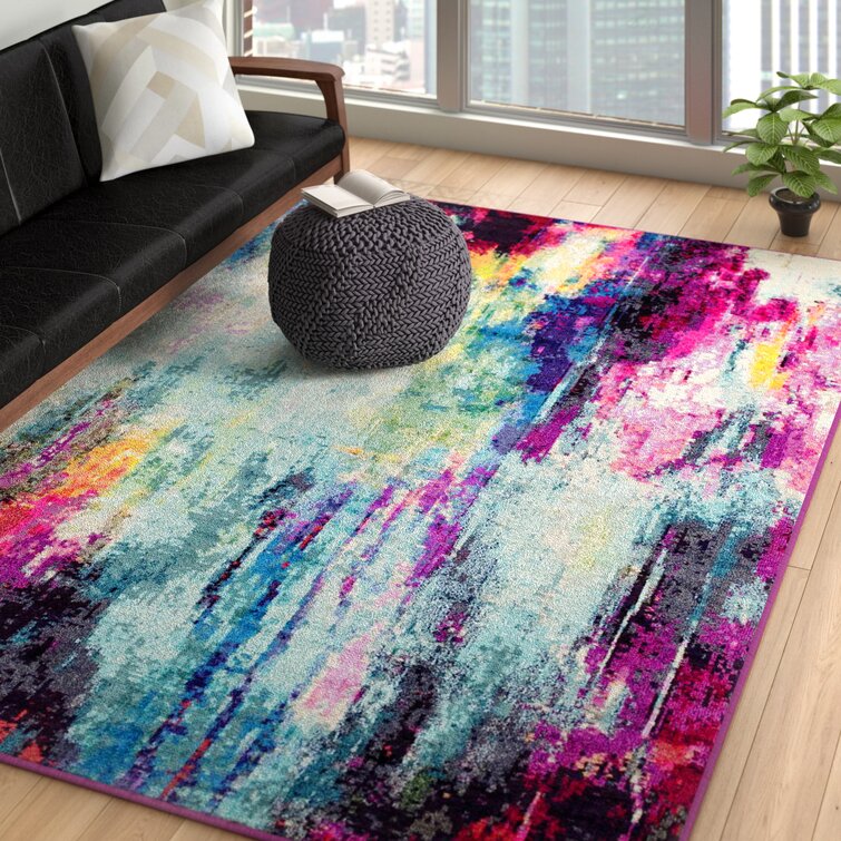 Rainbow Color Squares Area Rug Home Decorative Game Rug Floor Door Mat Rug NEW! 