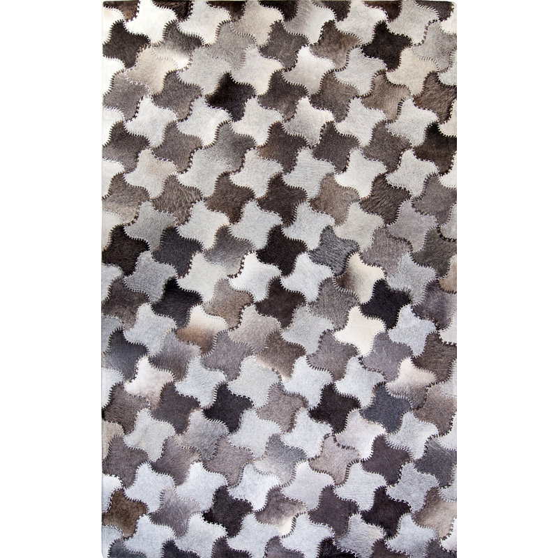 Wrought Studio Bradley Cowhide Gray Brown Area Rug Wayfair