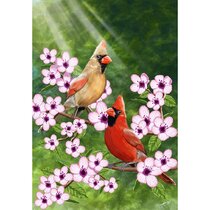 Details about   Holiday Cardinals Garden 12 X 18 inch Flag  with Pole  New 