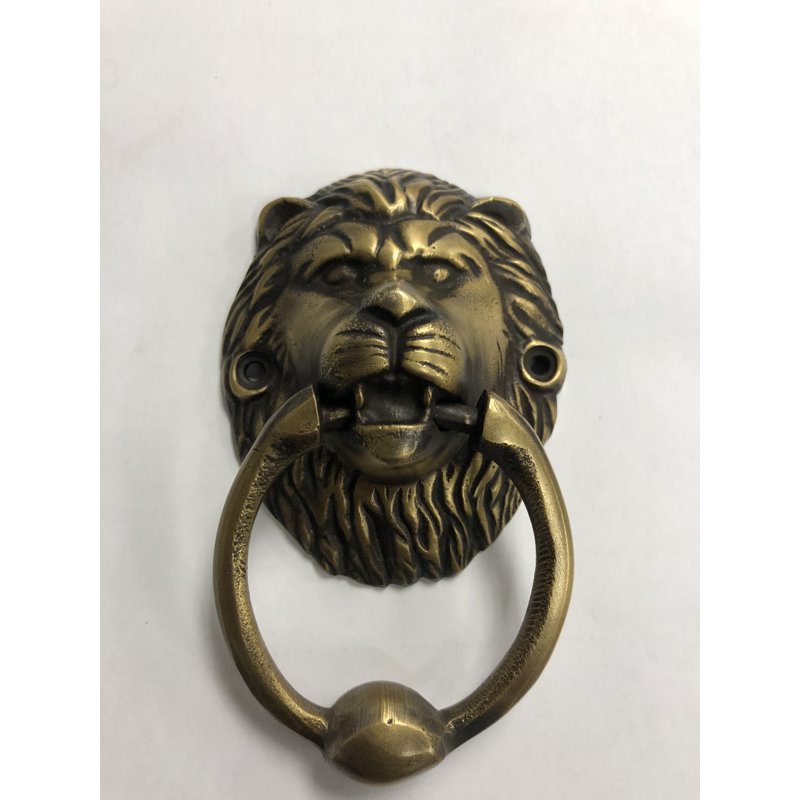 D Art Collection Brasso Lion Head Door Knocker Wayfair