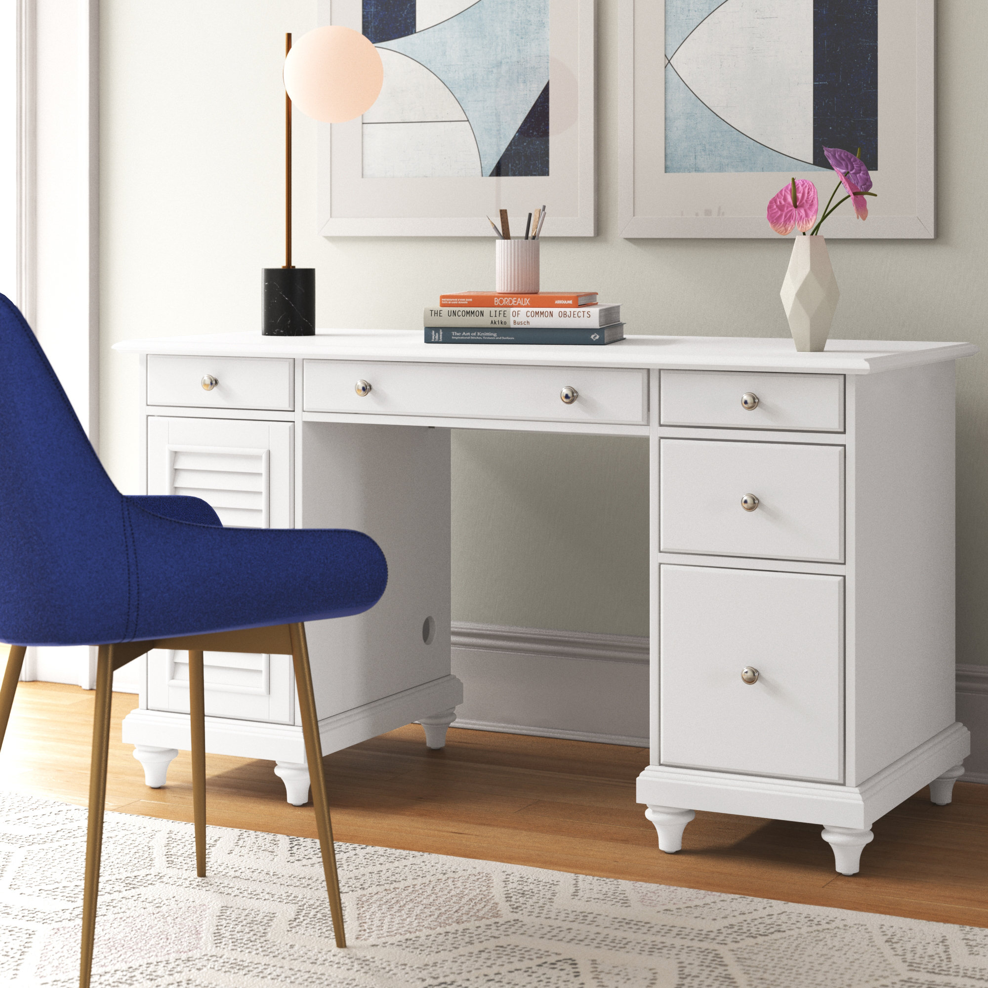 Beachcrest Home Manford Desk & Reviews | Wayfair