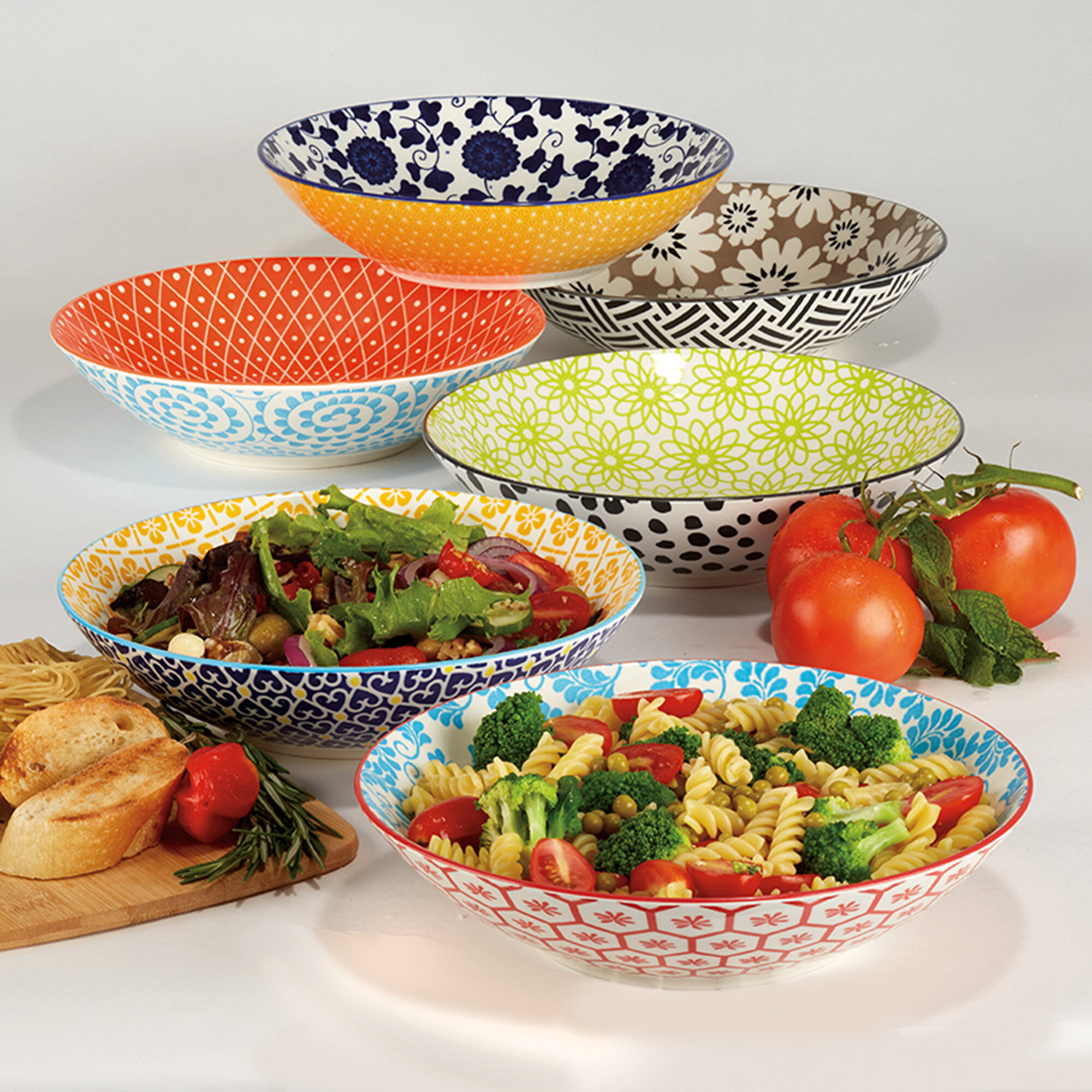 Certified International Chelsea Set Of 6 Dinner Bowls & Reviews | Wayfair