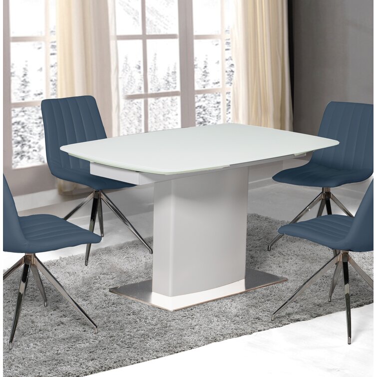 Orren Ellis Culp Extendable Pedestal Dining Table Wayfair