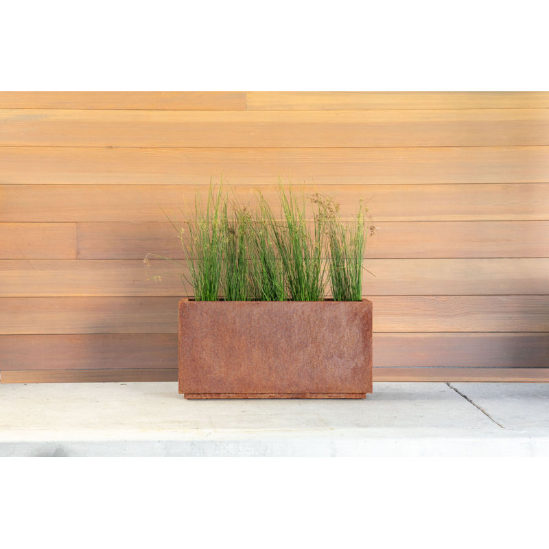 Veradek Metallic Series Corten Steel Planter Box Reviews Wayfair