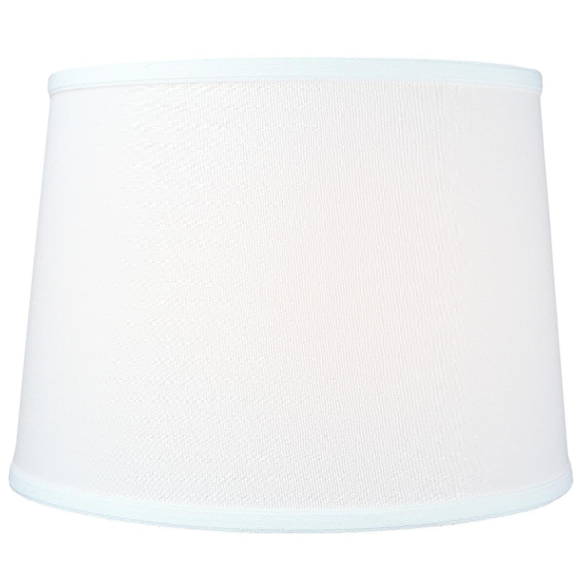 white linen drum lamp shade