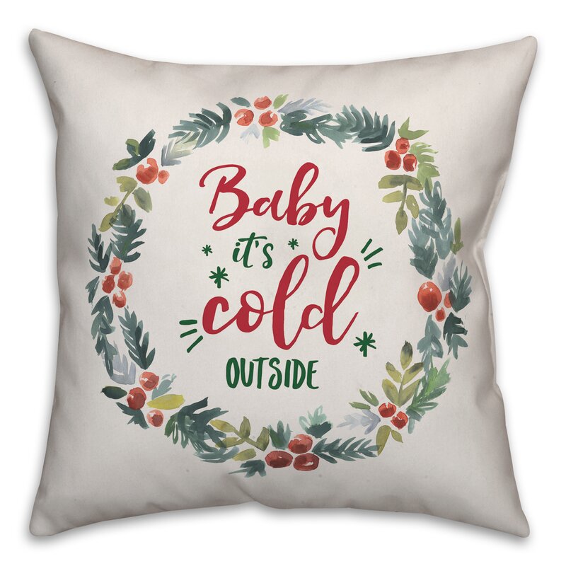 baby it's cold outside cushion