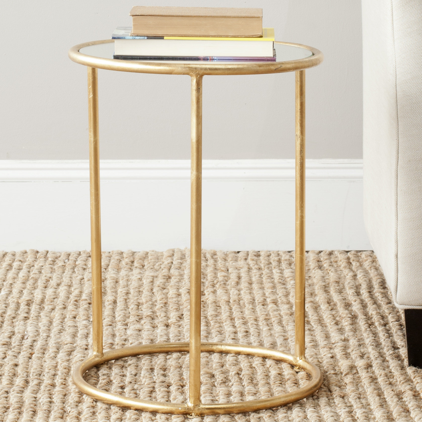 Mercer41 Myrtille 19.7'' Tall Glass Frame End Table & Reviews | Wayfair