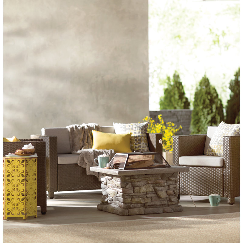 Laurel Foundry Modern Farmhouse Colton Concrete Wood Burning Fire
