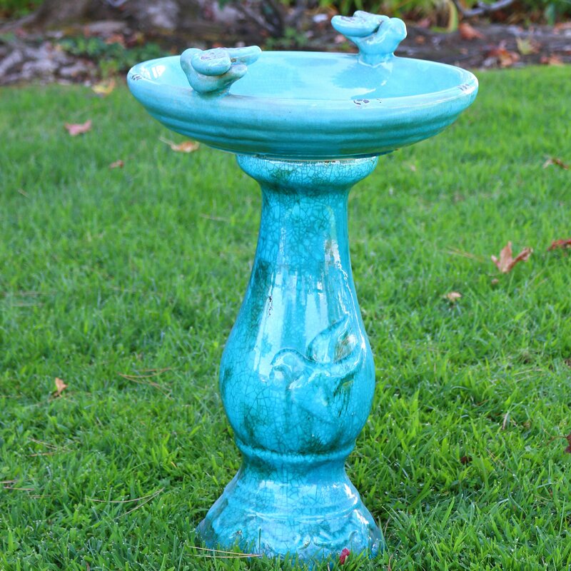 Alpine Ceramic Antique Birdbath & Reviews | Wayfair