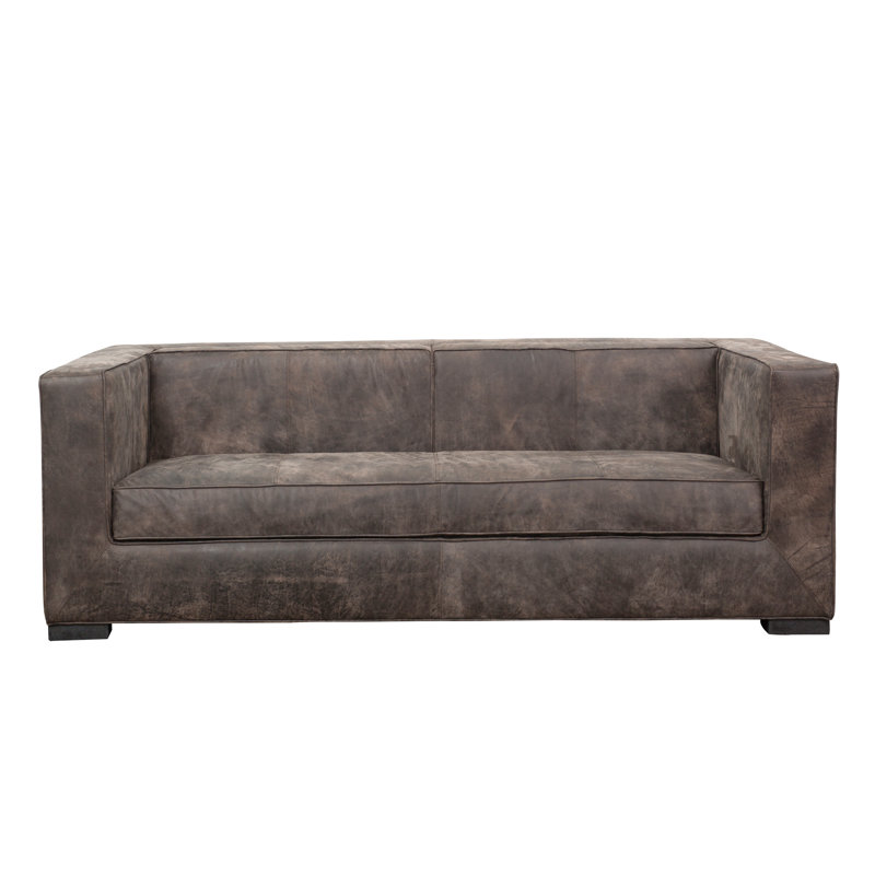 Brayden Studio Worceer Distressed Shelter Leather Sofa Wayfair Worceer Distressed Shelter Leather Sofa