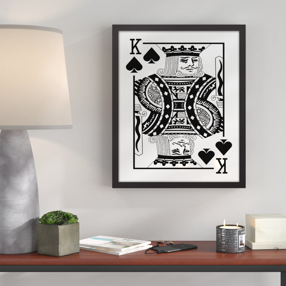 Ivy Bronx King Of Spades Playing Card - Picture Frame Graphic Art on Canvas  & Reviews | Wayfair
