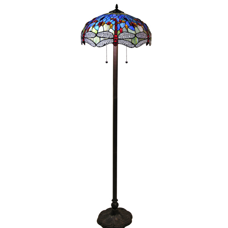 Warehouse Of Tiffany Azul Dragonfly 18 Floor Lamp Wayfair Azul Dragonfly 18 Floor Lamp