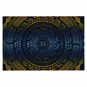 Famenxt Night Queen Boho Mandala Illustration Doormat