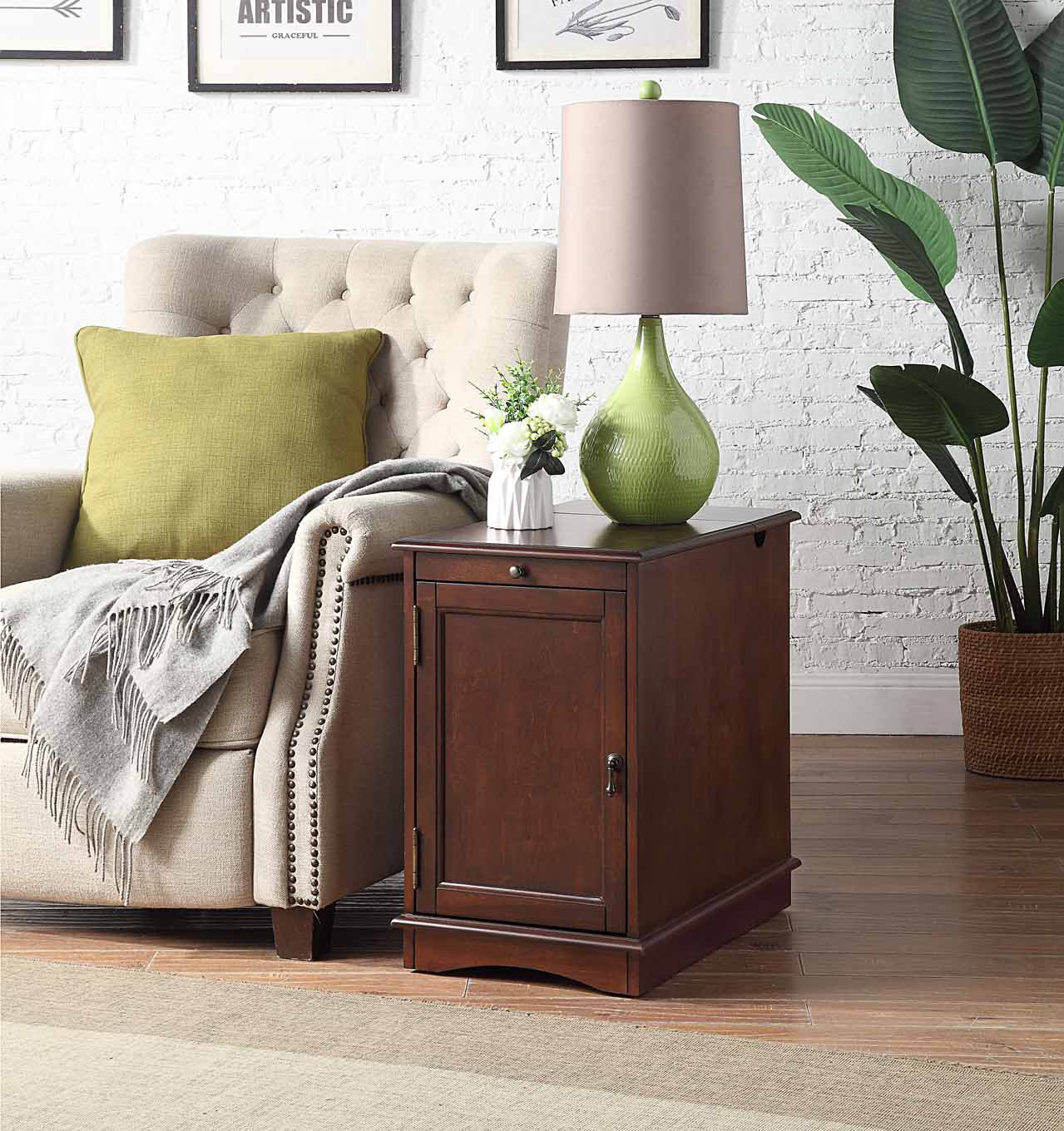 Lark Manor Helenville 24'' Tall Tray Top Block End Table & Reviews Wayfair