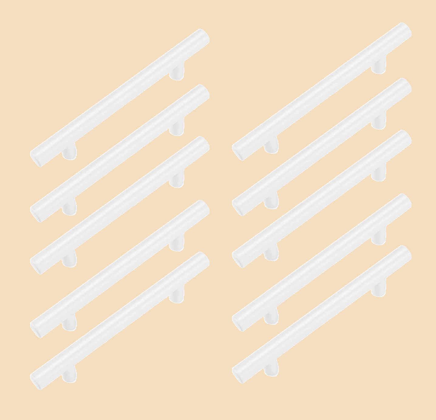 KarmaHinch Beautiful And Practical 10 Pack 33/4" Hole Centers White