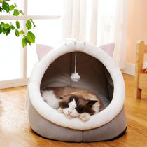 INVENHO Cat Hammock for Window Cat Window Perch Space Saving Cat Beds for Indoor Cats Durable Sturdy Cat Window Bed with Screw Suction Cups and Fleece Blanket Pet Resting Seat 