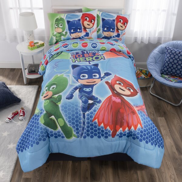 Official PJ Masks It's Time To Be A Hero "Reversible" Single Bedding set 
