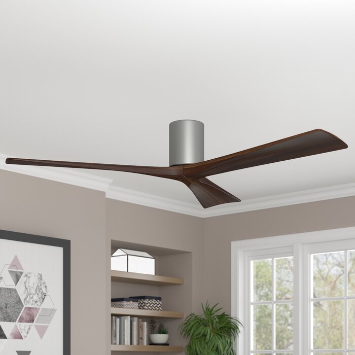 60 Rosalind 3 Blade Hugger Ceiling Fan With Wall Remote