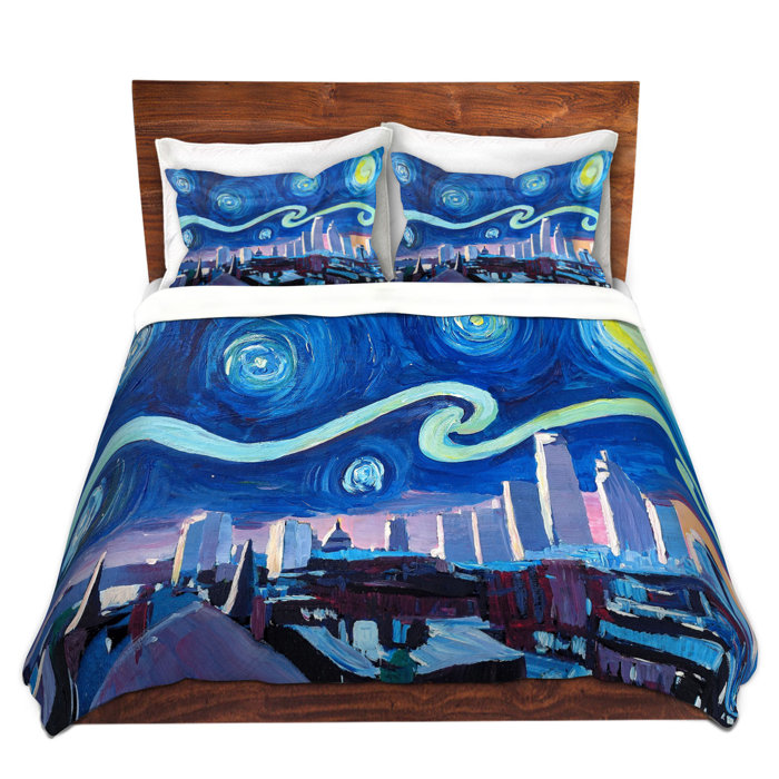 Ebern Designs Schutz Markus Bleichner Starry Night Boston Skyline