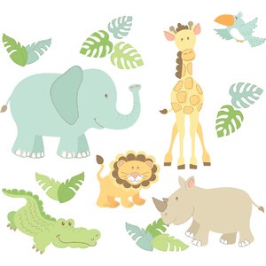 Caileigh Safari Buddies Large Wall Decal Kit