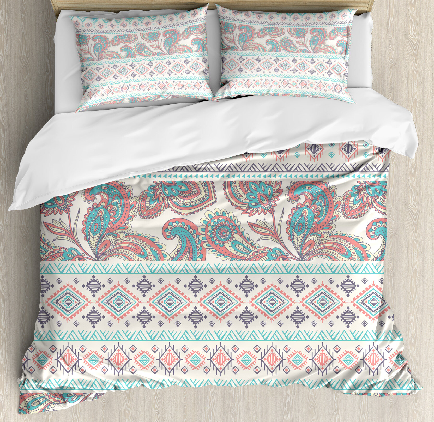 East Urban Home Tribal Paisley Patterns In Native Aztec Mixed