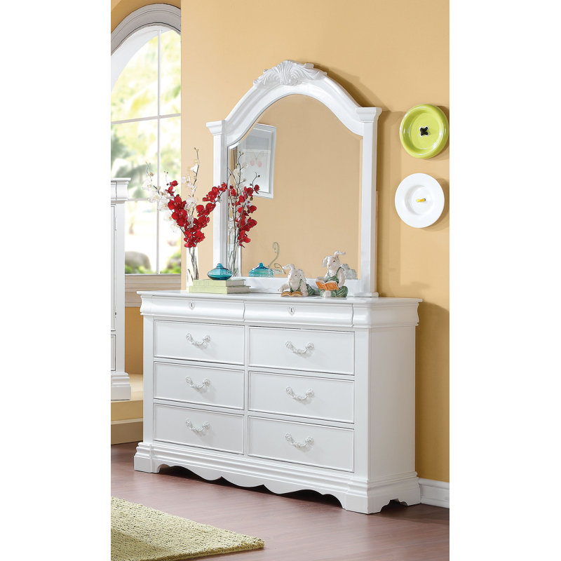 Canora Grey Henricks 8 Drawer Double Dresser With Mirror Wayfair Ca