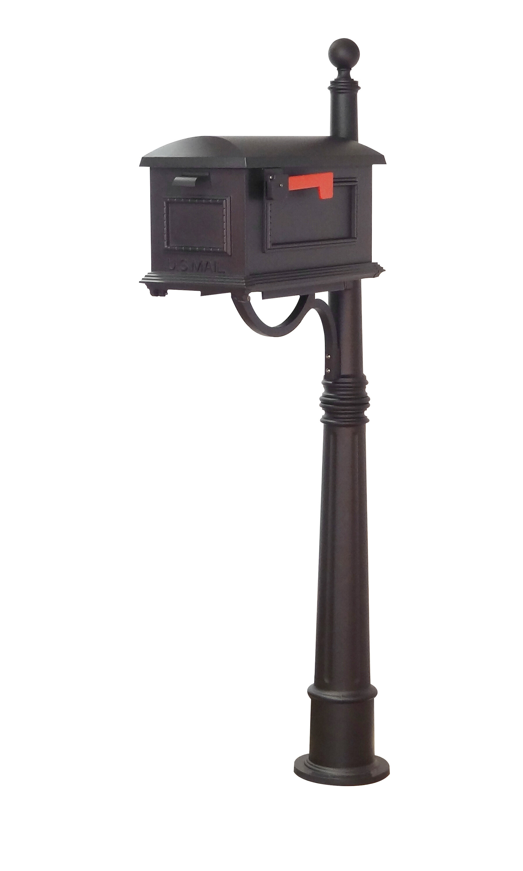 Special Lite Products Traditional Curbside Post Mounted Mailbox ...