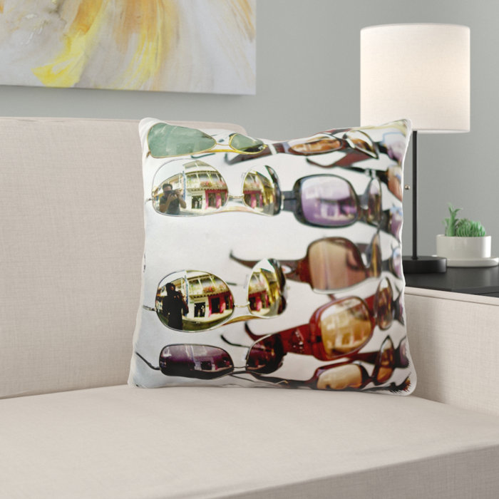 East Urban Home Mejias Sunglasses For Sale Throw Pillow Cover