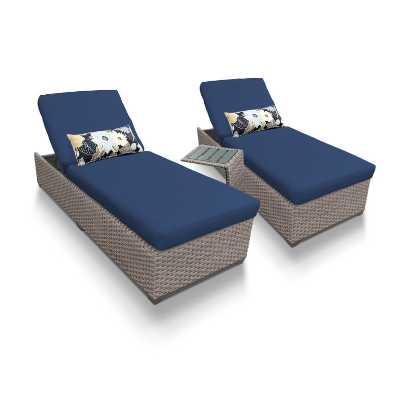 Sol 72 Outdoor Merlyn Outdoor Chaise Lounge With Cushions And Table Reviews Wayfair