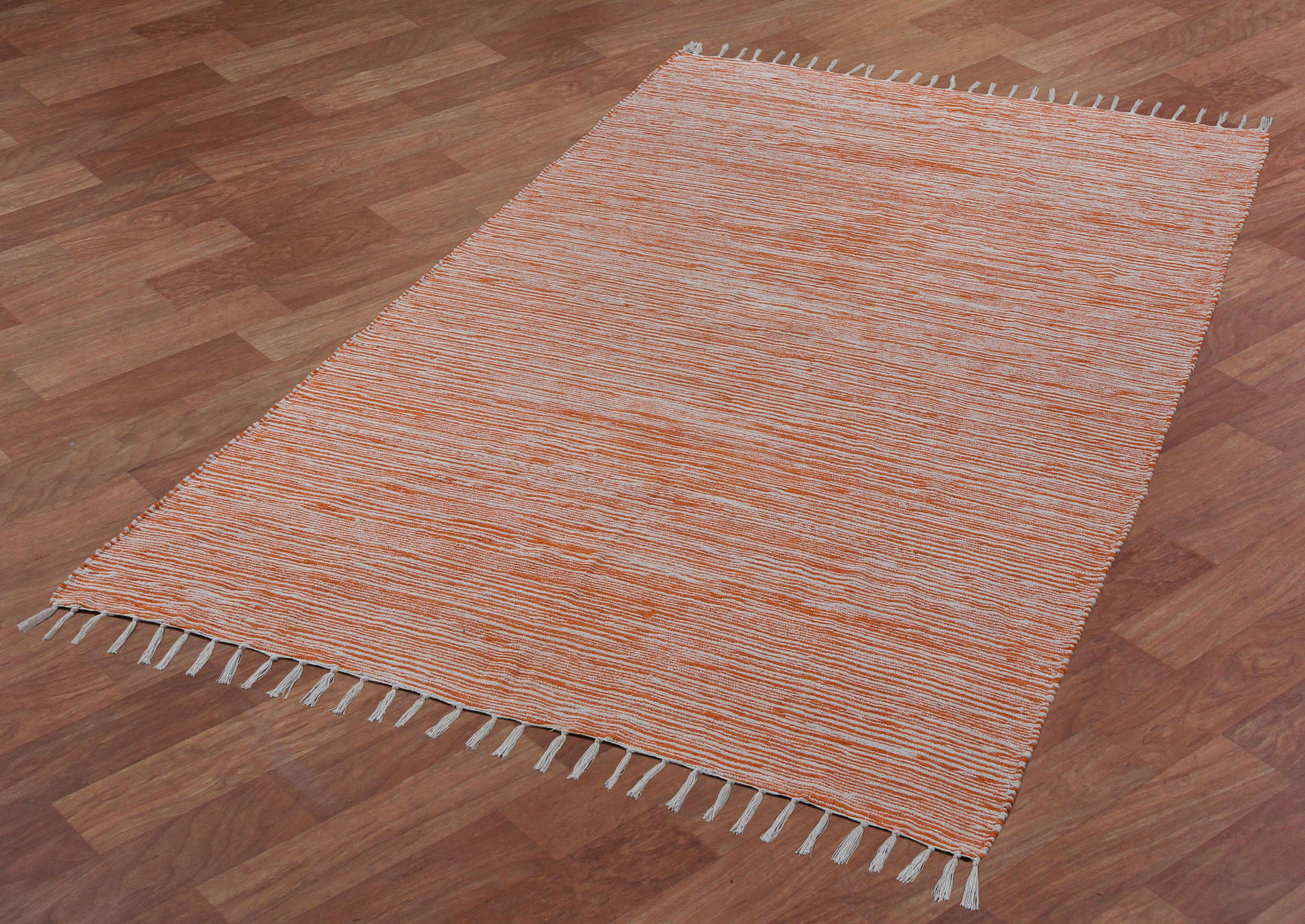 Bruges Handwoven Orange White Rug Reviews Joss Main