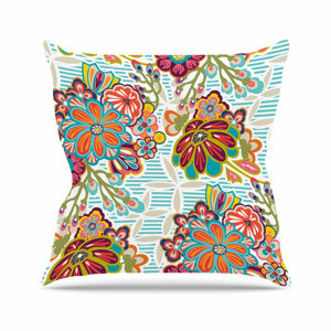 Agnes Schugardt Kimono Floral Floral Pattern Outdoor Throw Pillow