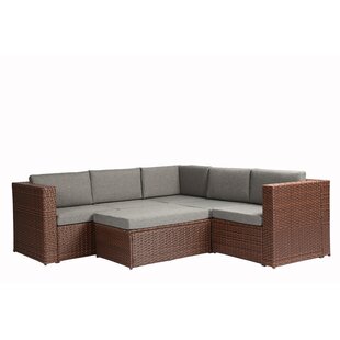 View Farrish 4 Piece Rattan Sectional Set with