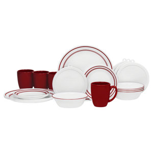 Livingware Classic Cafe 20 Piece Dinnerware Set, Service for 4