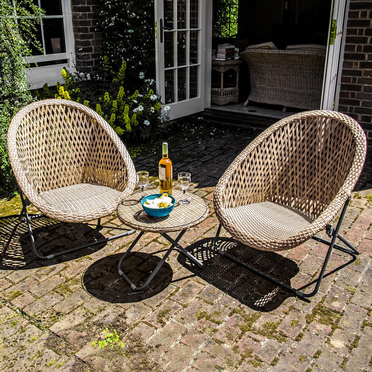 rattan bistro set wayfair