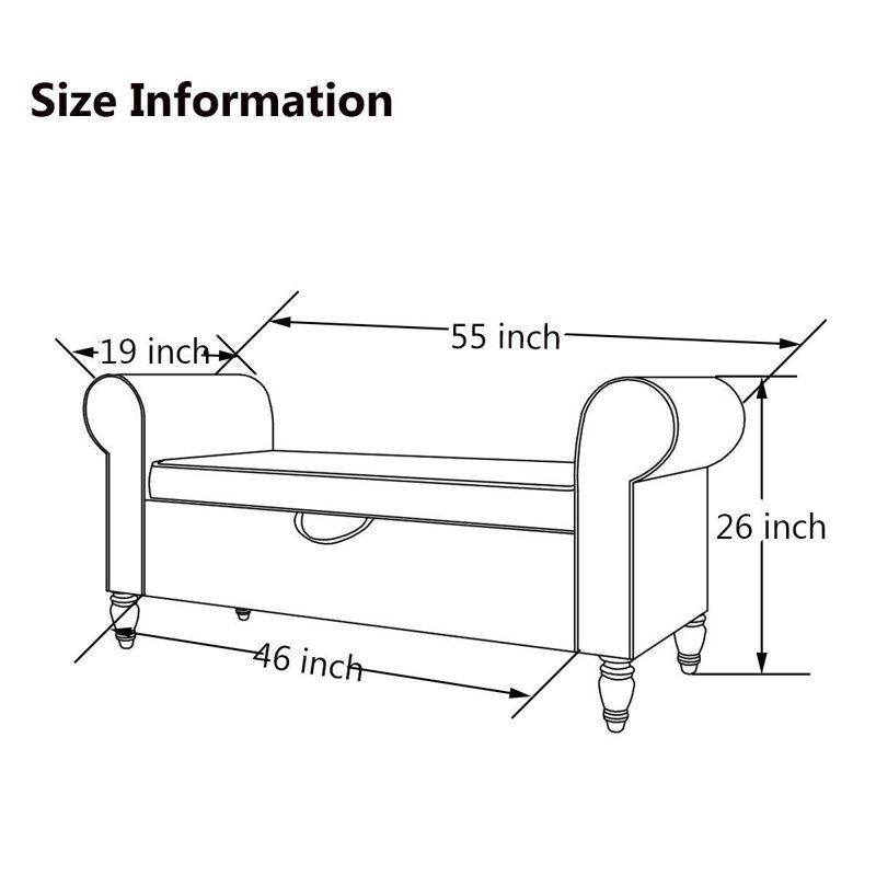 Charlton Home Souther Upholstered Storage Bench Reviews Wayfair