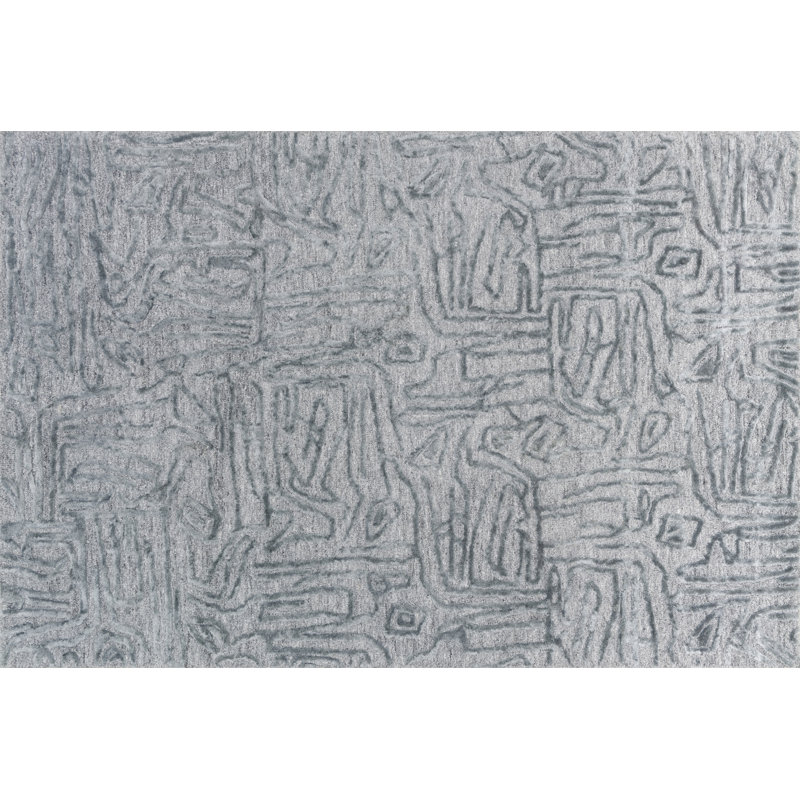 Orren Ellis Rusch Hand Tufted Light Blue Area Rug Wayfair