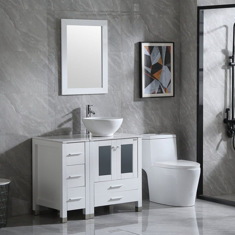 Ebern Designs Morten 36 Single Bathroom Vanity Set With Mirror Wayfair