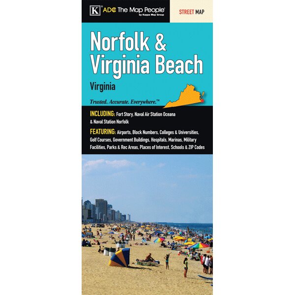 Universal Map Norfolk Virginia Beach Fold Map Wayfair