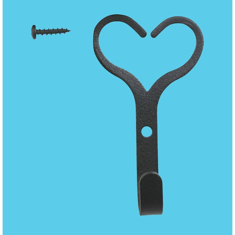 wrought iron heart hooks