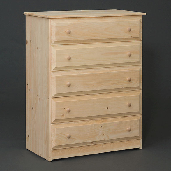 August Grove Steven Beveled Edge 5 Drawer Chest Wayfair