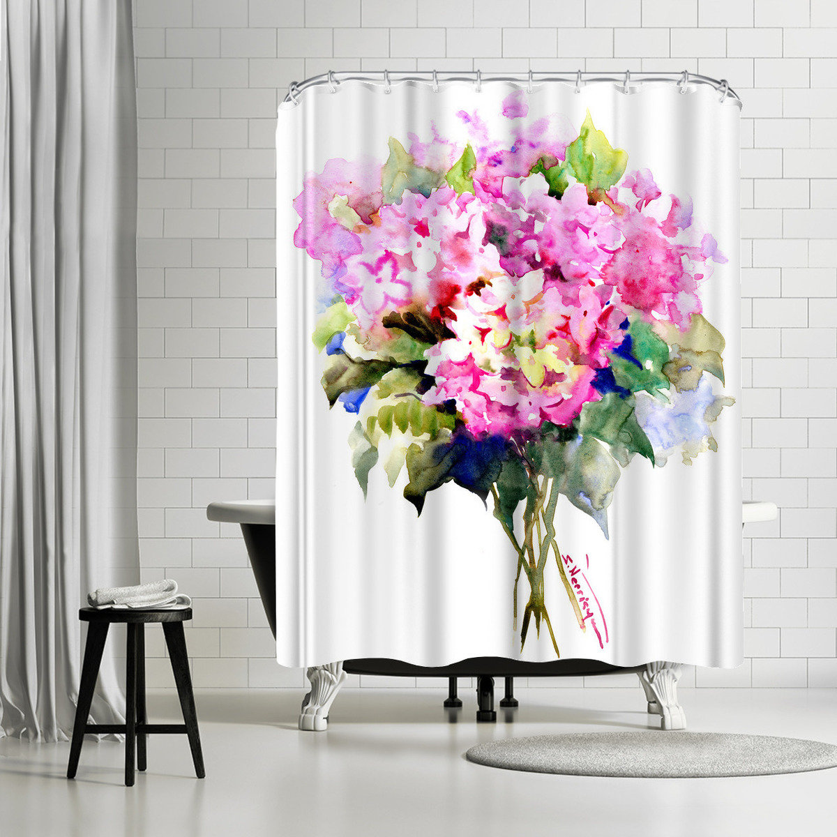 East Urban Home Suren Nersisyan Hydrangea Flowers Single Shower