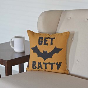 Get Batty Throw Pillow