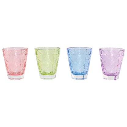 Kim Seybert Water Glasses/Tumblers/Highballs Frost Paillette. Set Of 4 New 