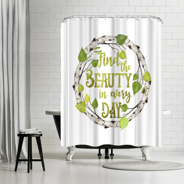 East Urban Home Lebens Art Find The Beauty Single Shower Curtain Wayfair Защита поддона картера двигателя пластиковая fiat doblo. wayfair