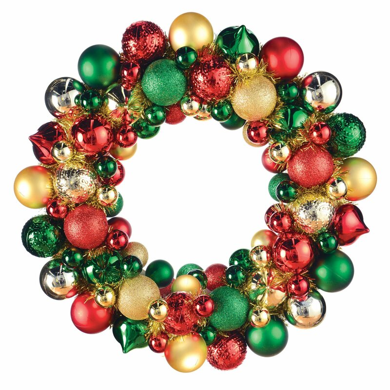 Amscan Christmas Metallic Bulb Wreath & Reviews | Wayfair