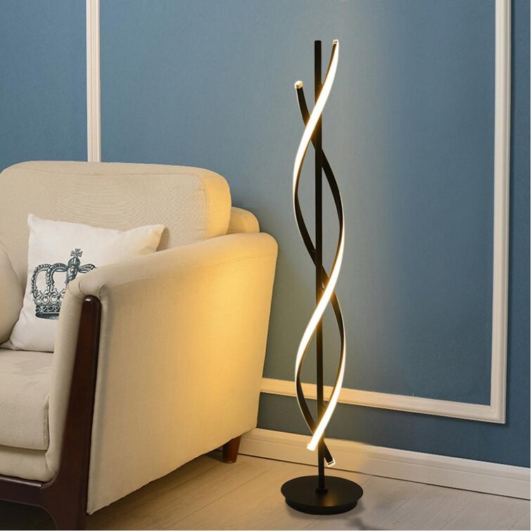 led swirl floor lamp